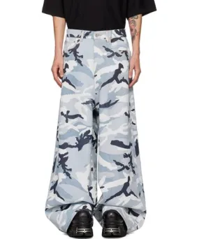 VETEMENTS Blue Camo Big Shape Jeans