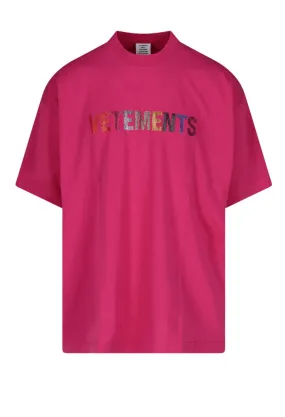 Vetements Logo Embellished Crewneck T-Shirt