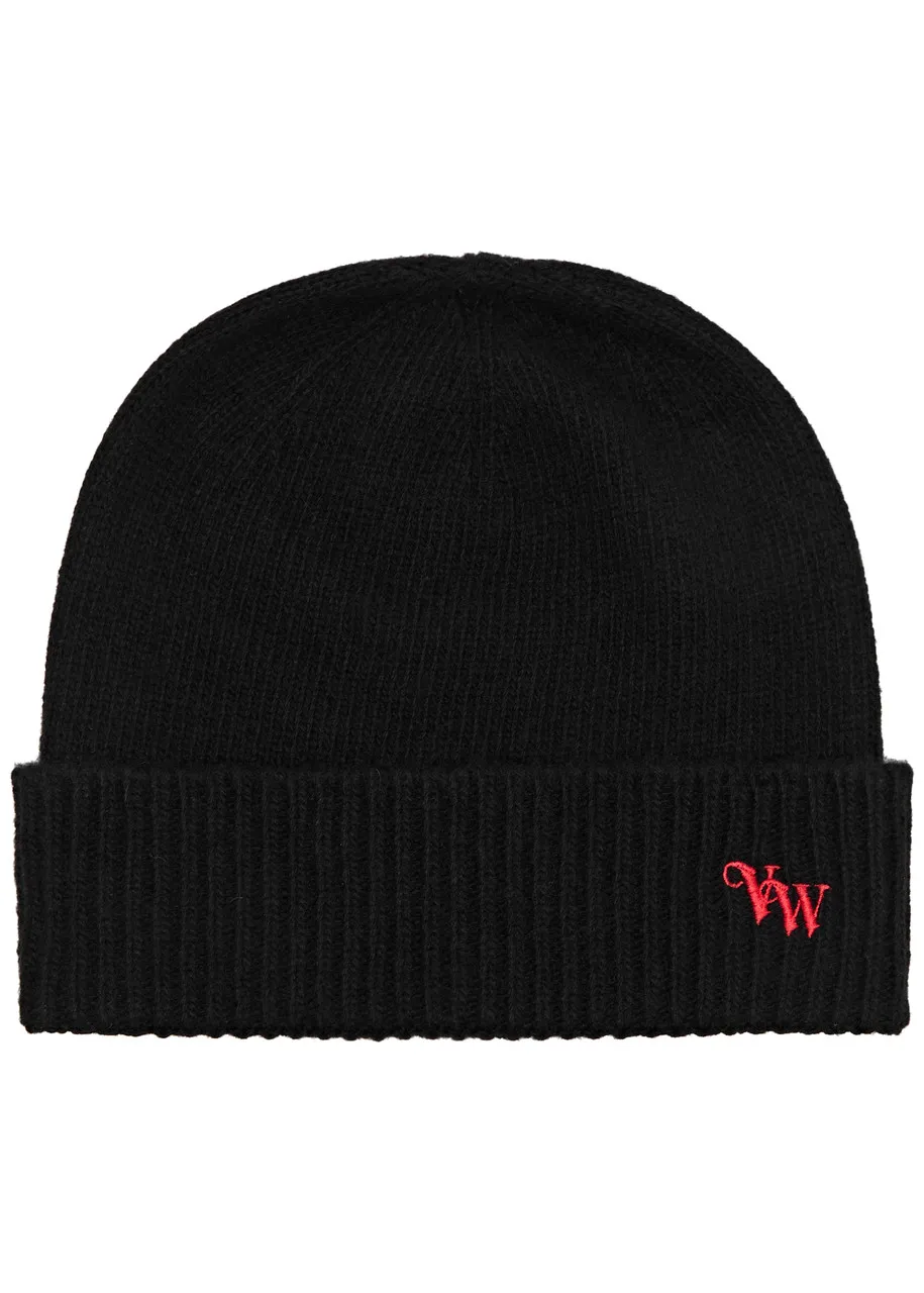 VIVIENNE WESTWOOD Logo-embroidered cashmere beanie -                         -                     -                