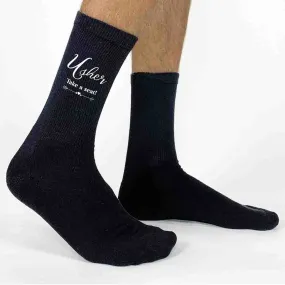 Wedding Party Socks for the Wedding Usher