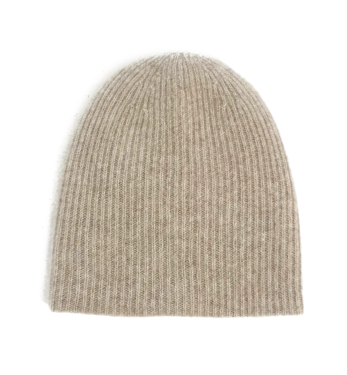 White + Warren Cashmere Plush Rib Beanie, Sandwisp Heather