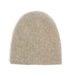 White + Warren Cashmere Plush Rib Beanie, Sandwisp Heather