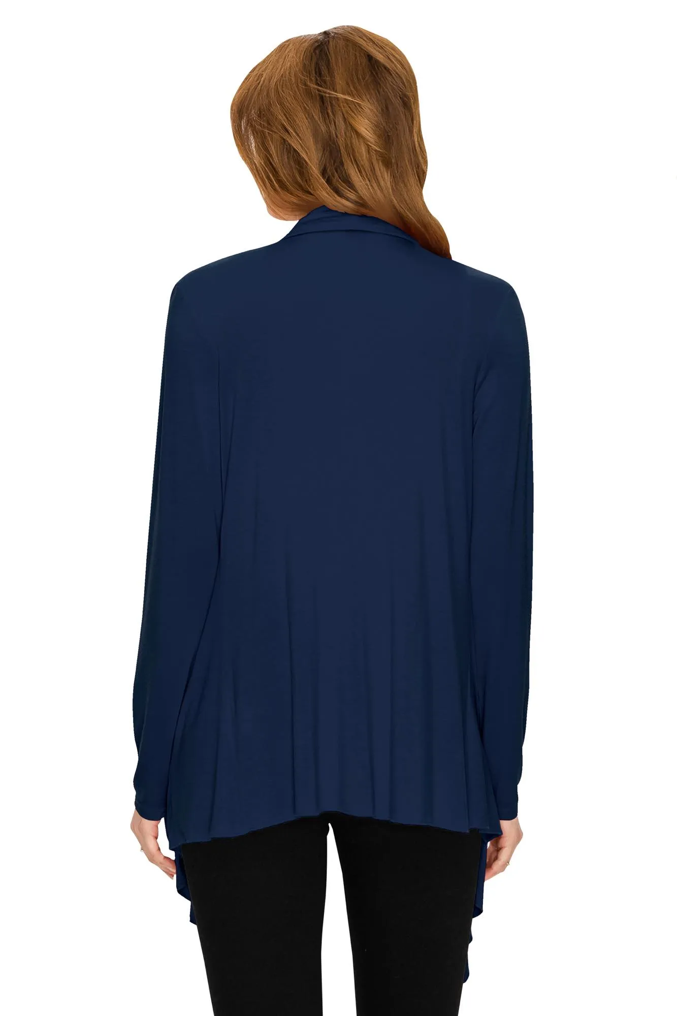 Women's Drape Front Open Cardigan