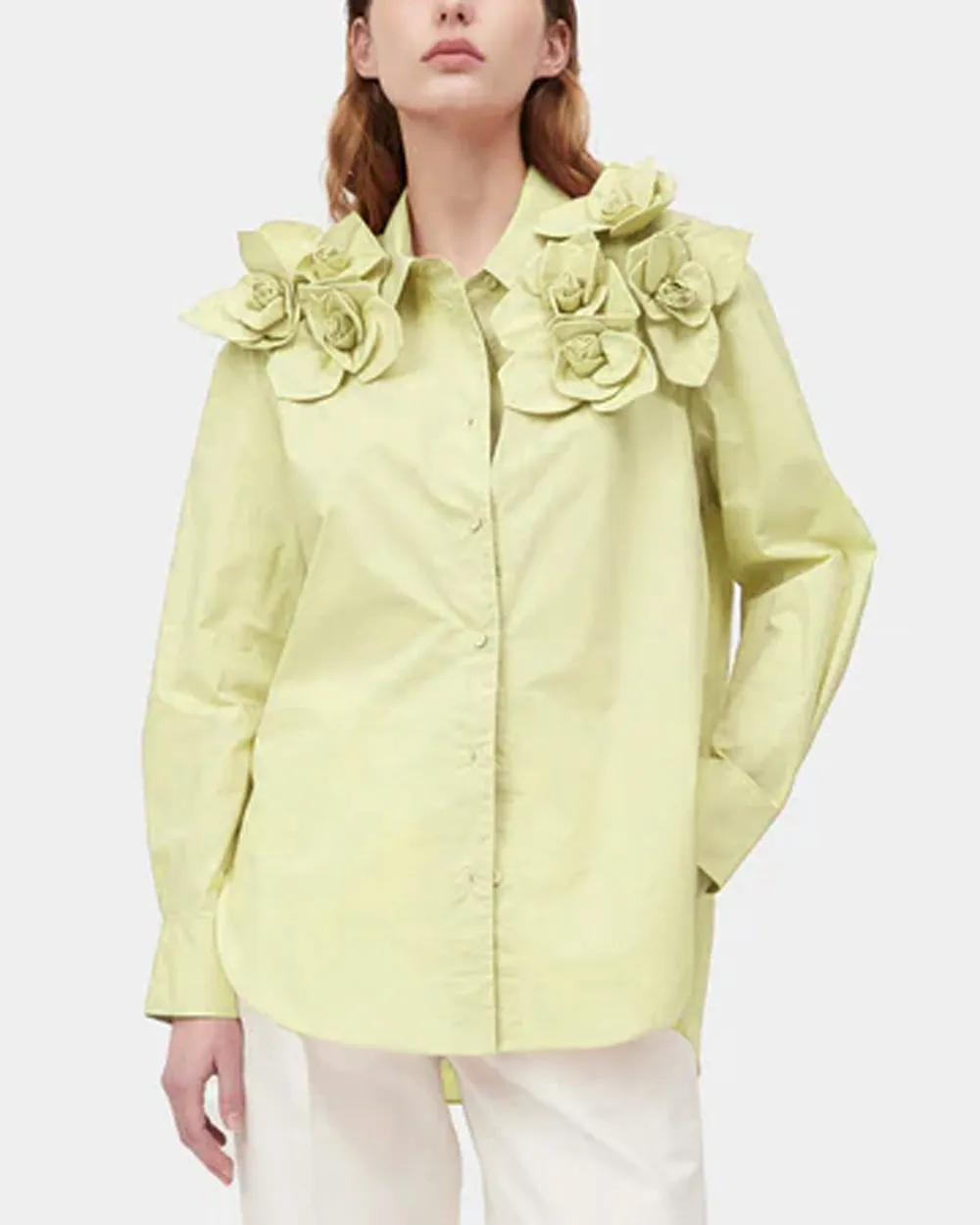 Yellow Flor Button Down Shirt